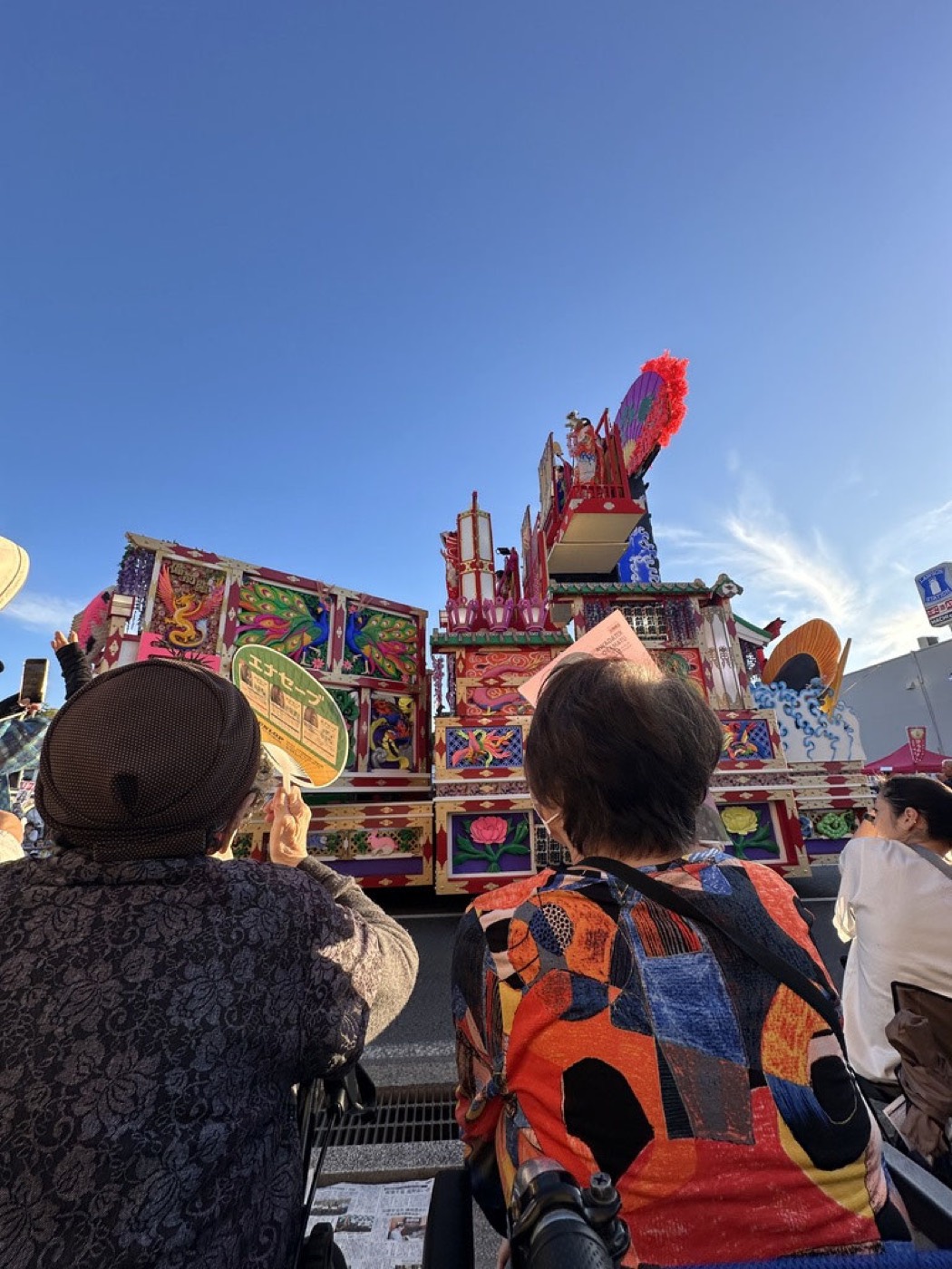 お祭りの山車の見学